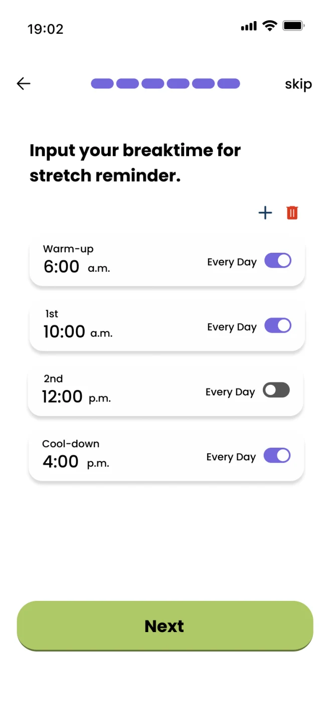 Break times