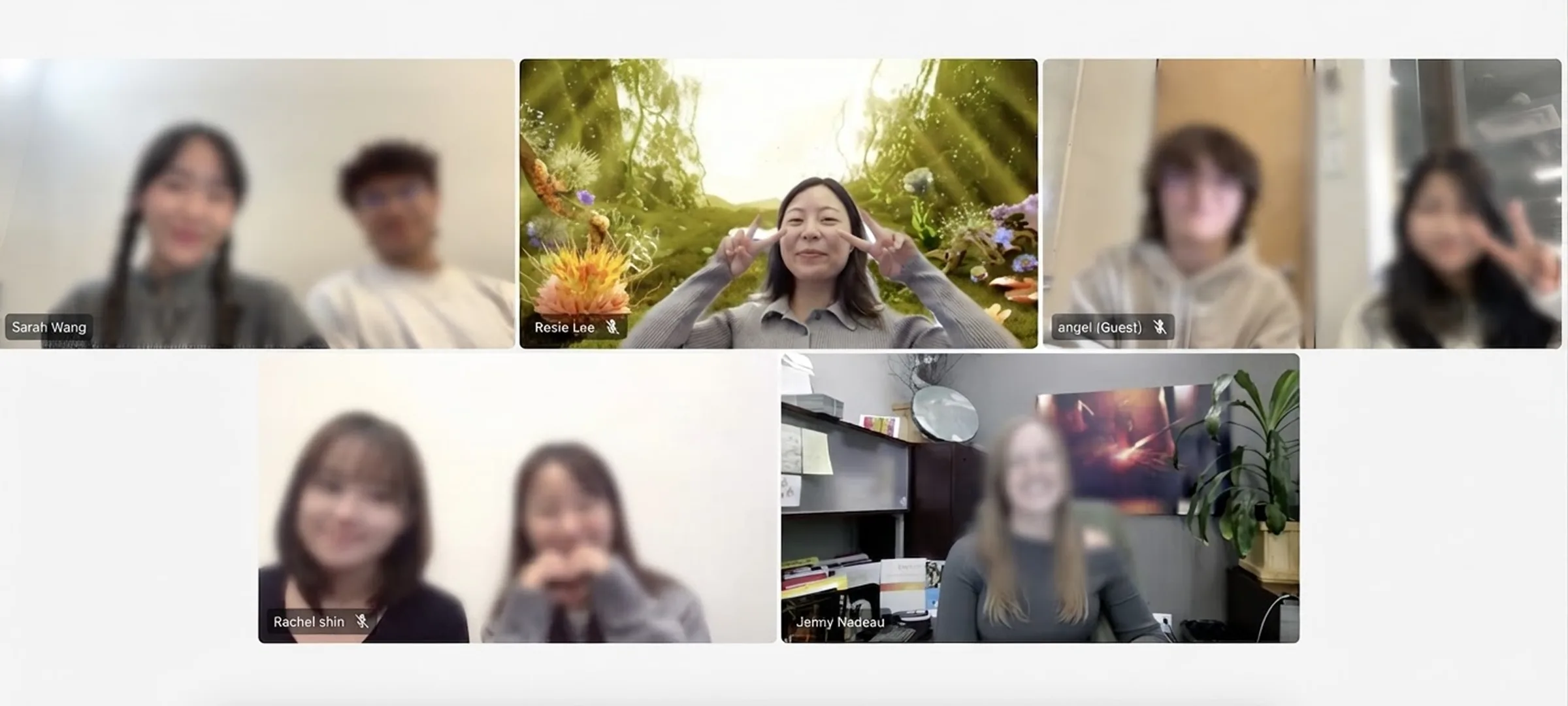 Video call screenshot of the Solace team interviewing a social worker at The Forge